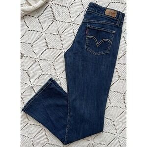 Levi's 518 Superlow Bootcut Jeans Dark Wash Y2K  99% Cotton Size 9 Quality 2000s